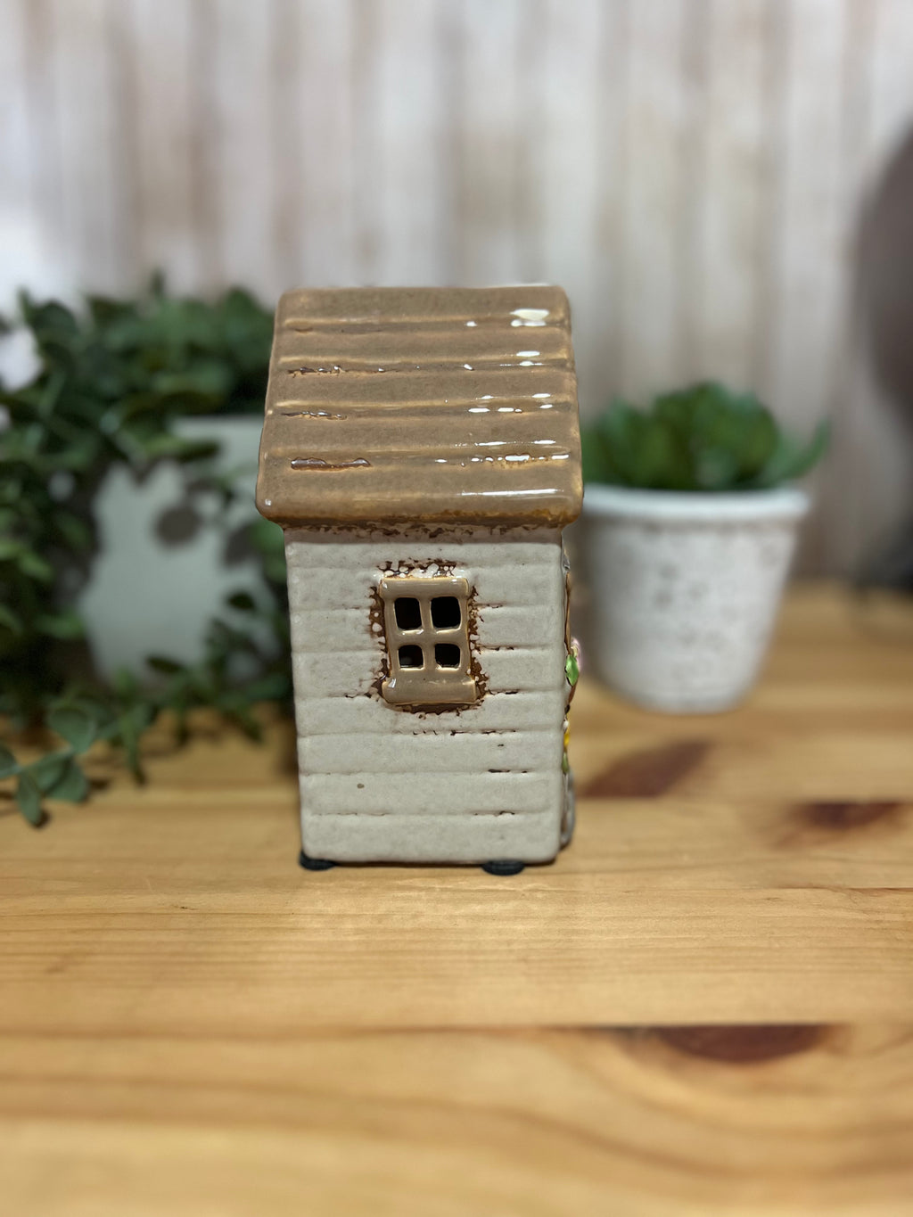 Garden Shed My Happy Place Tea Light Holder Flower Detail Gift for Gardener