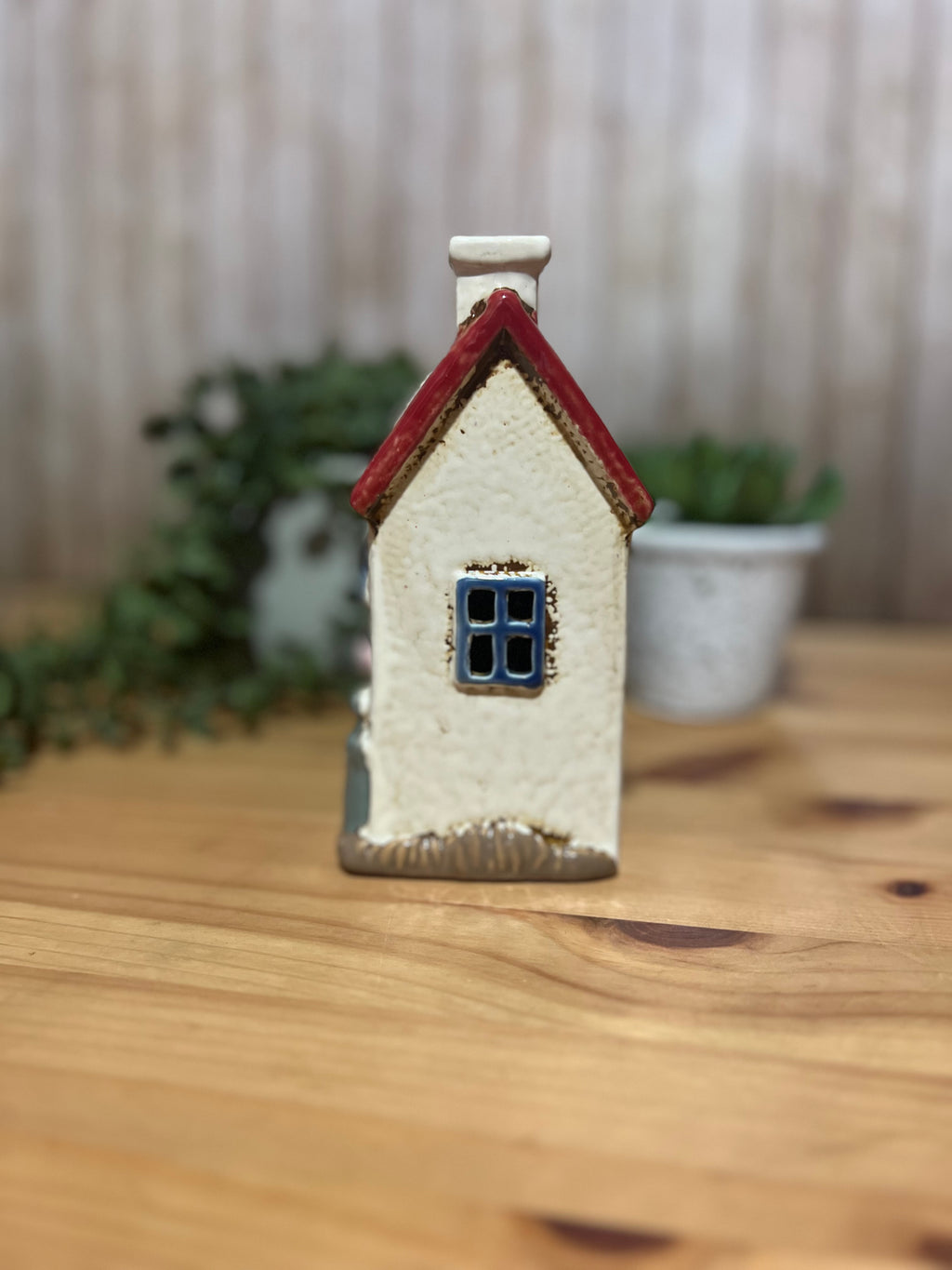 Cow Shed Themed Ceramic Tea Light Holder House Lots of Detail