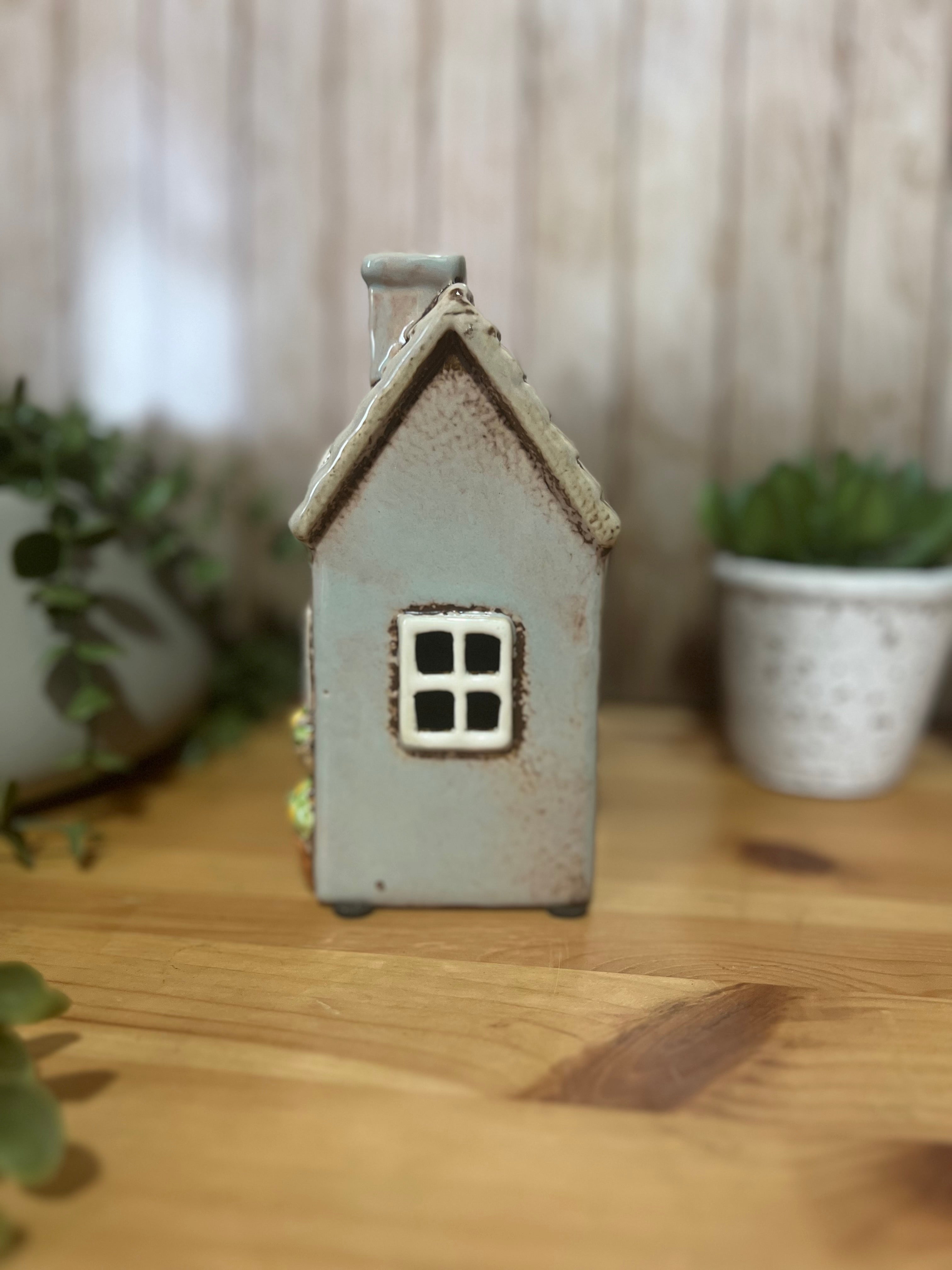 Farm Shop Themed Glazed Ceramic Tea Light Holder