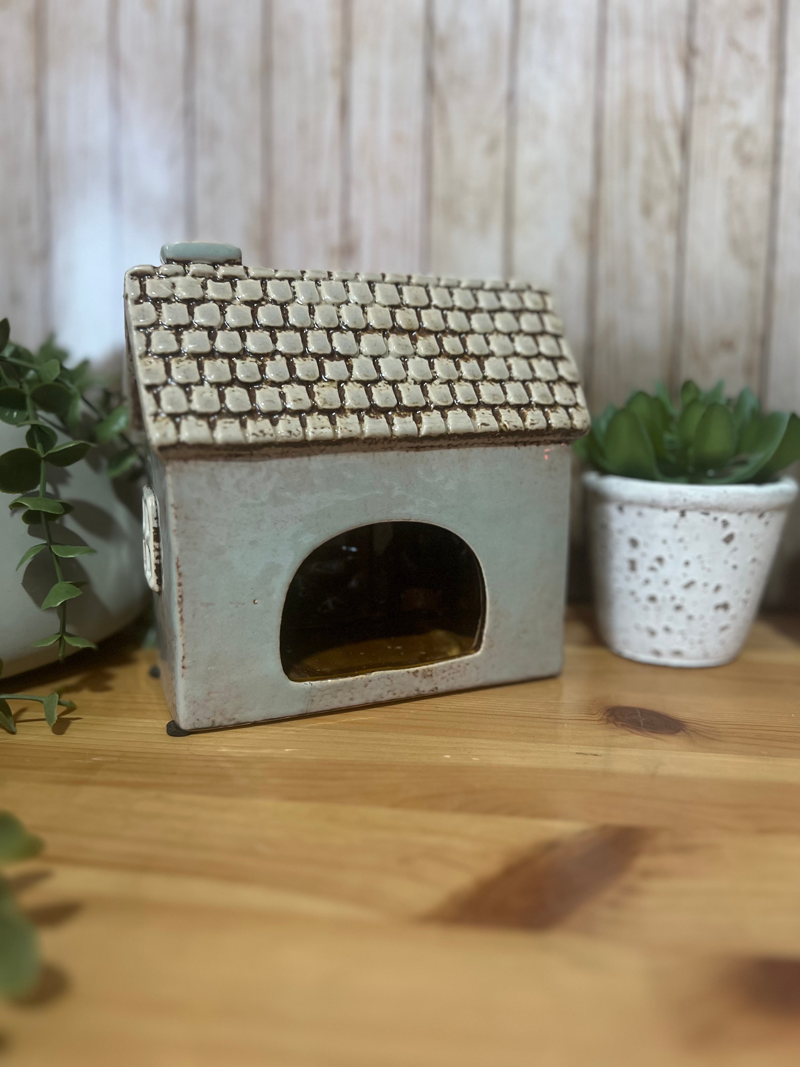 Farm Shop Themed Glazed Ceramic Tea Light Holder