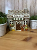 Farm Shop Themed Glazed Ceramic Tea Light Holder