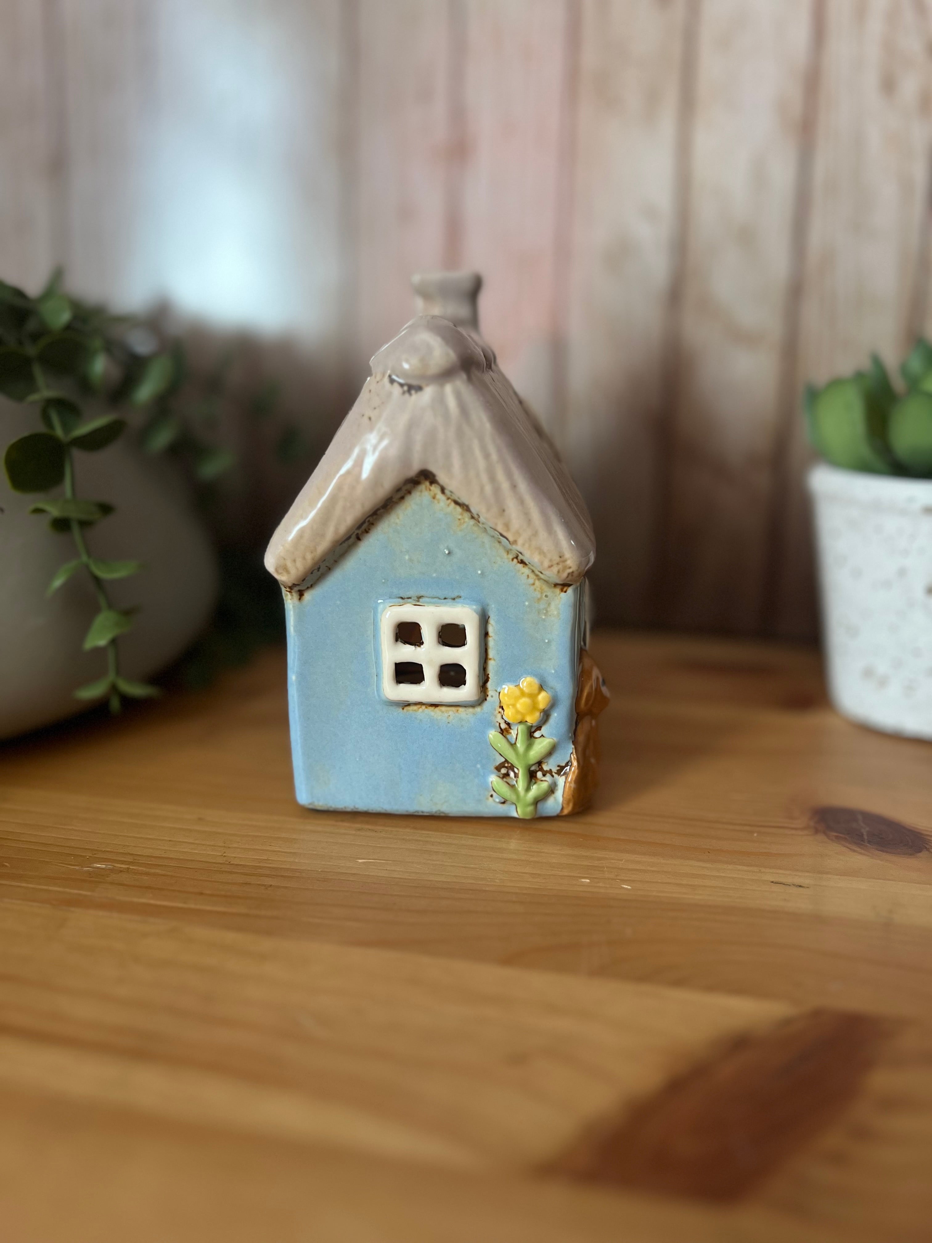 Mans Best Friend waiting at Home Heart House Tea Light Holder