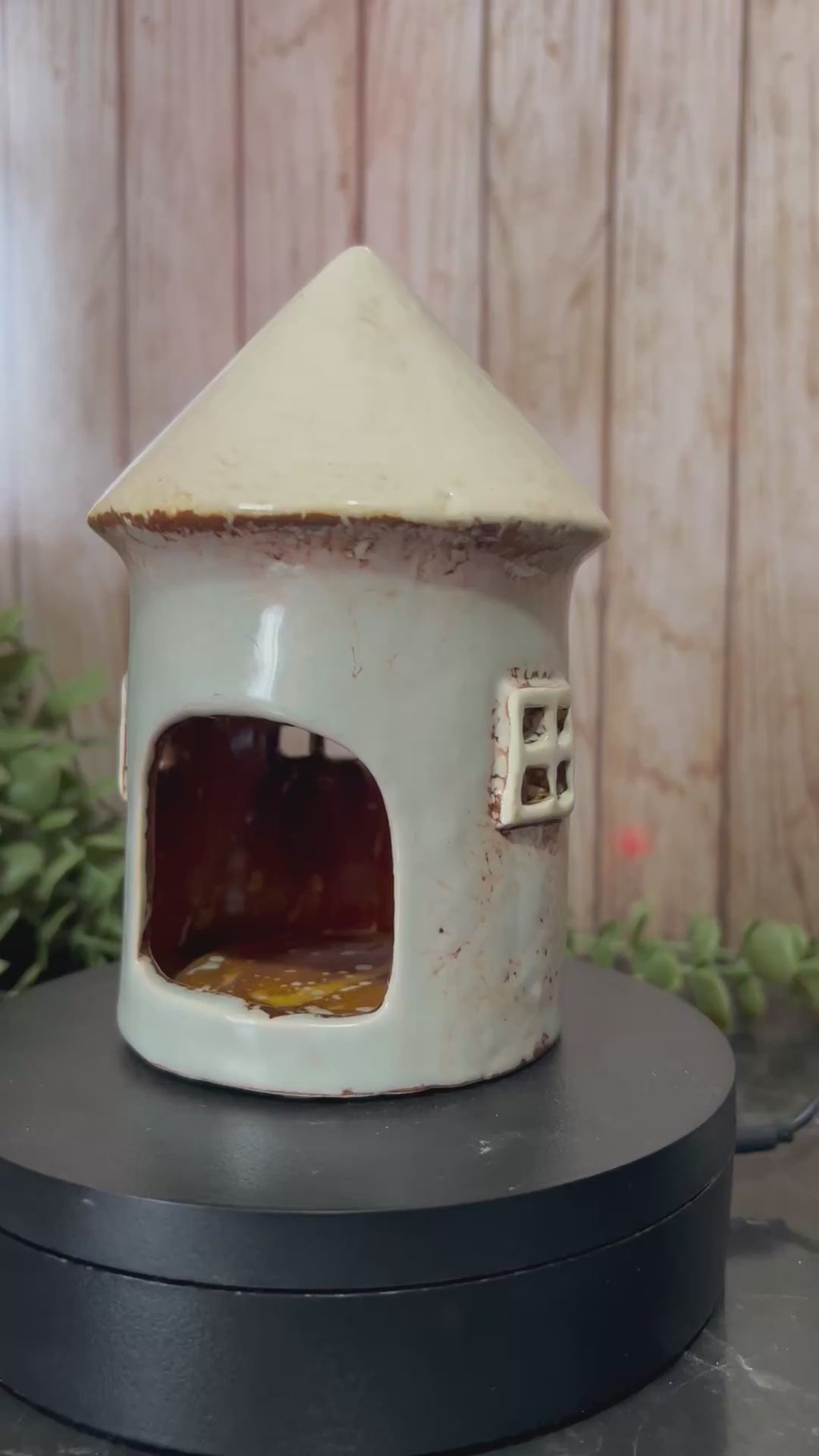 Ceramic Round House Mini Tea Light Holder