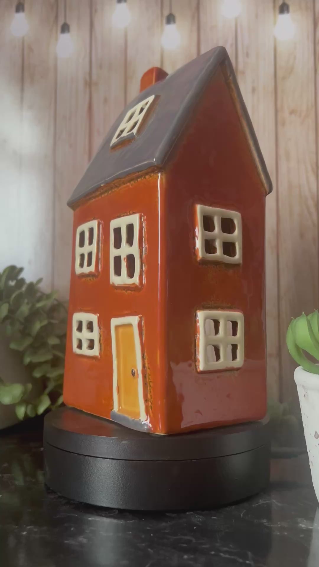 Tall House Tea Light Holder